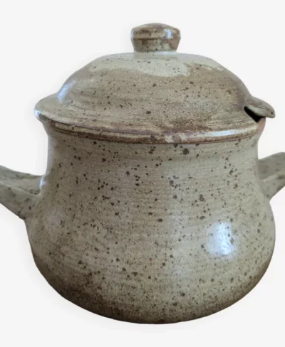 Large tureen in vintage pyrity stoneware