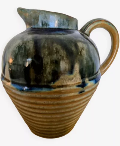 Vintage pitcher in glazed stoneware
