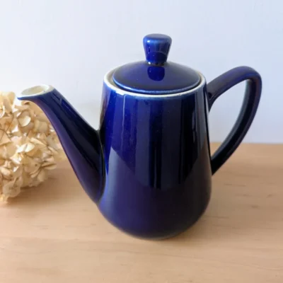 cafetiere theiere bleu vintage