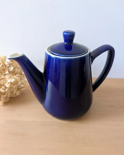 cafetiere theiere bleu vintage