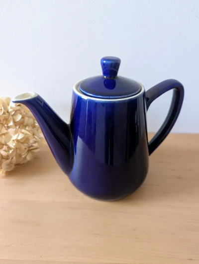 cafetiere theiere bleu vintage