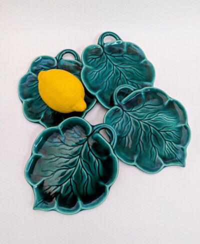 Coupes apéritif feuilles Saint Clément vintage