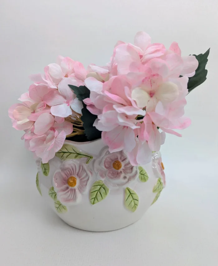 Barbotine ceramic pot cover