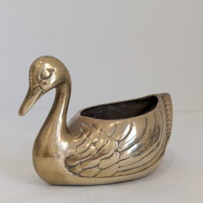 Vide poche en laiton vintage en forme de canard.