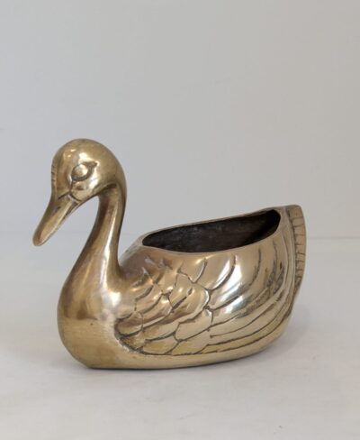 Vide poche en laiton vintage en forme de canard.
