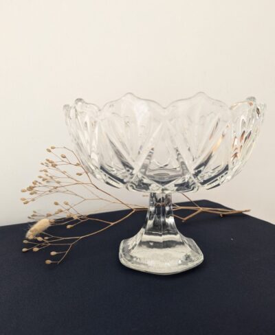 Coupe Cristal Ciselé sur Pied Élégante & Chic