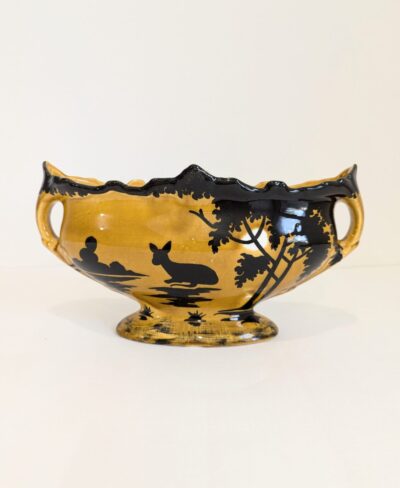 coupe art nouveau décor de paysage signée ORCHIES