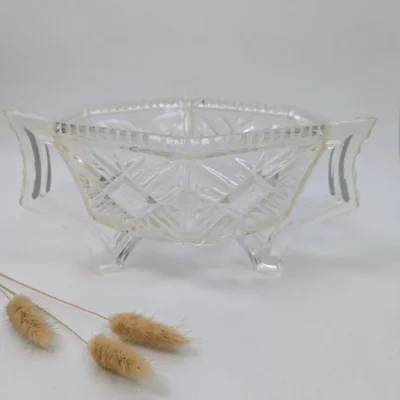 Coupe en verre avec 3 anses de style Art déco