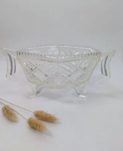 Coupe en verre avec 3 anses de style Art déco