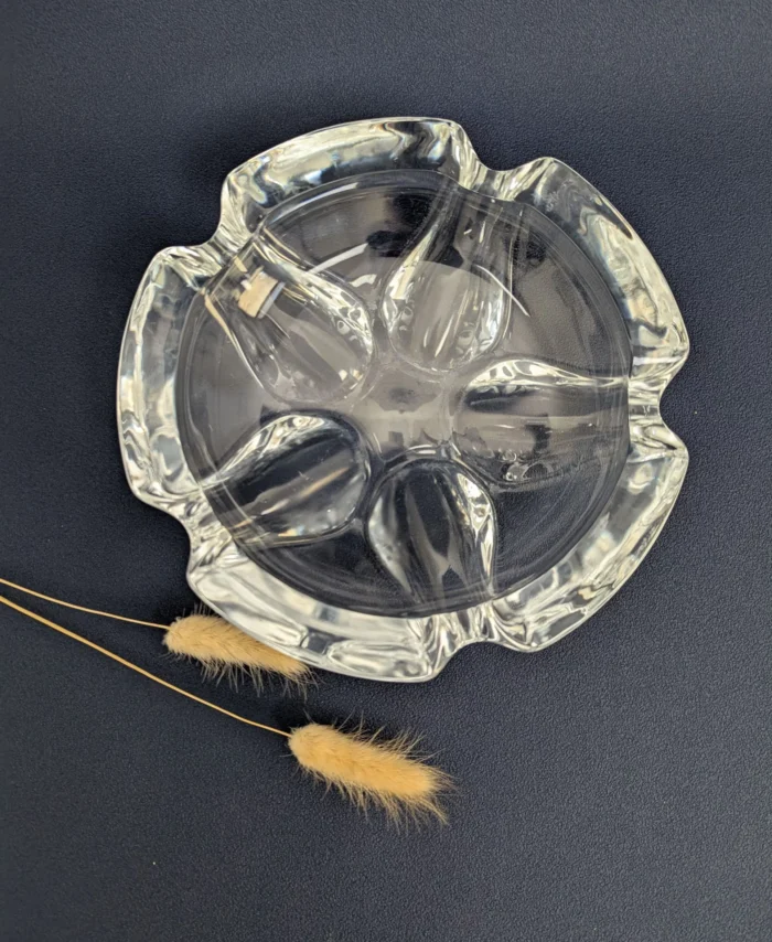 Vide poche en cristal en forme de fleur