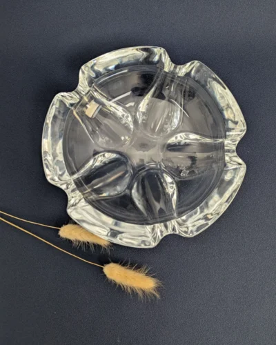 Vide poche en cristal en forme de fleur