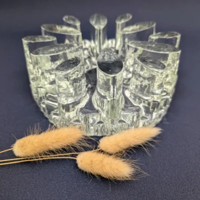 Photophore cristal Georgshutte vintage 70s