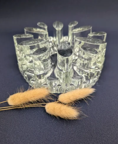 Photophore cristal Georgshutte vintage 70s