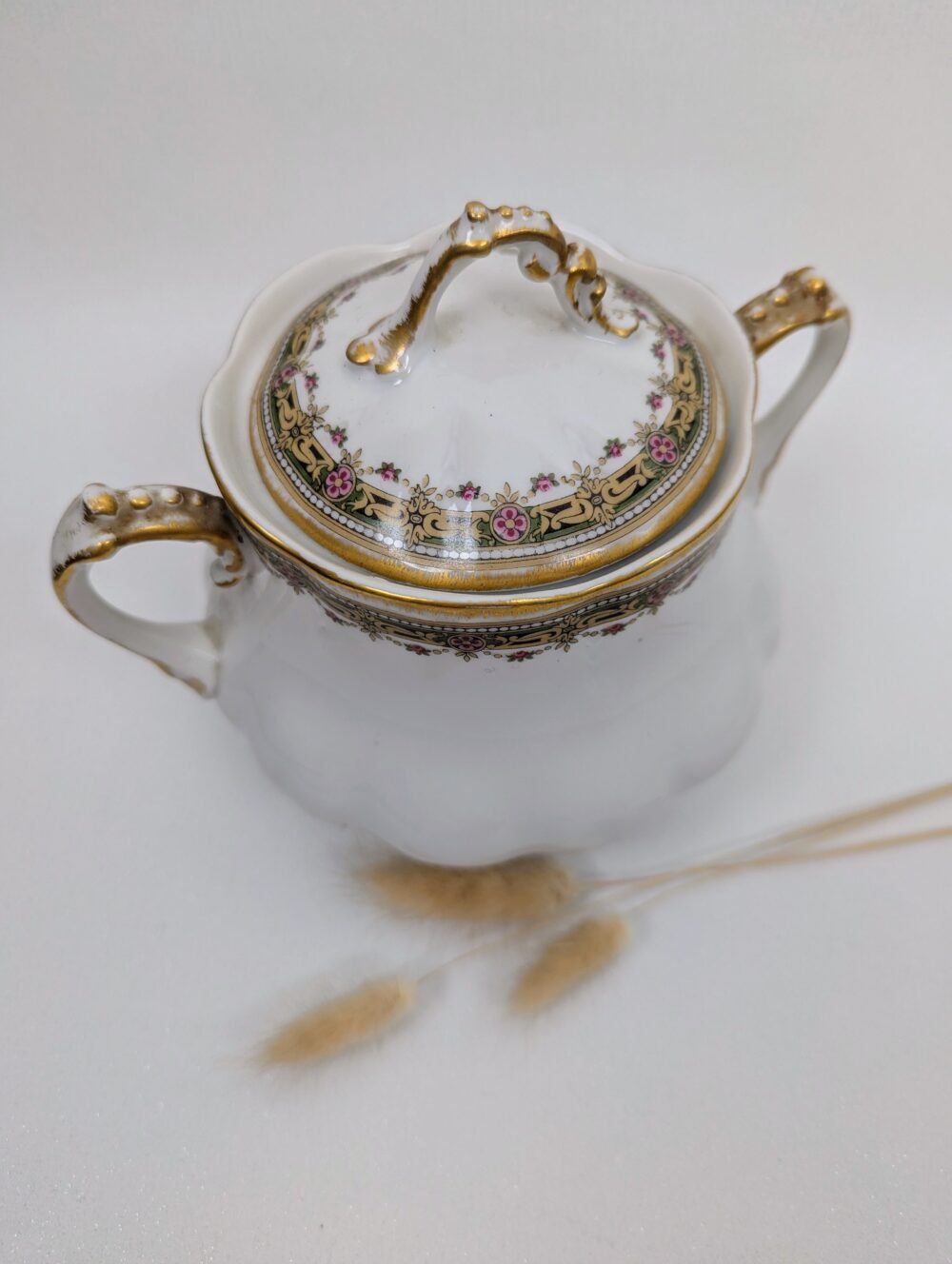 Antique sugar bowl in Limoges porcelain - Image 4