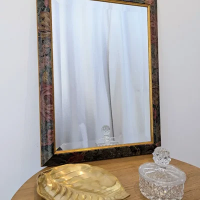 Miroir vintage imprimé fleurs et doré