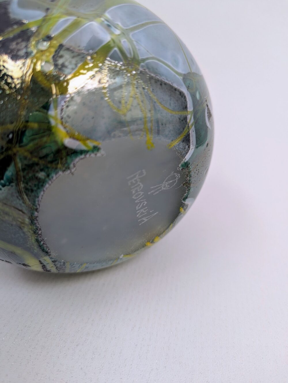 Blown glass vase signed A.Petrovski - Image 3