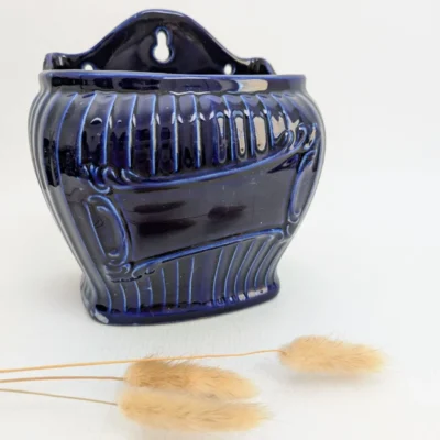 Boîte à sel en céramique bleu nuit