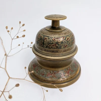Cloche en laiton doré Indienne