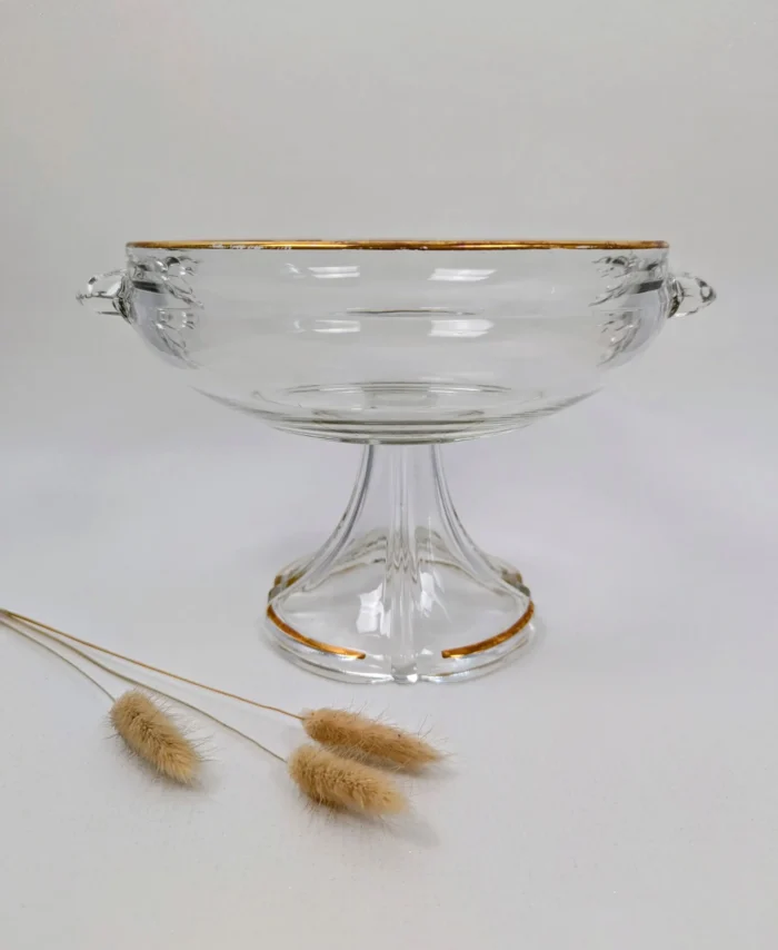 Coupe en verre et dorures de style Art Nouveau