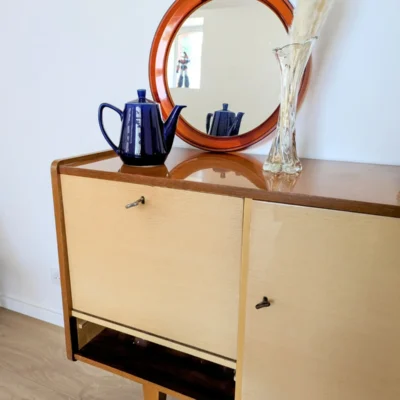 miroir vintage plexi orange années 80