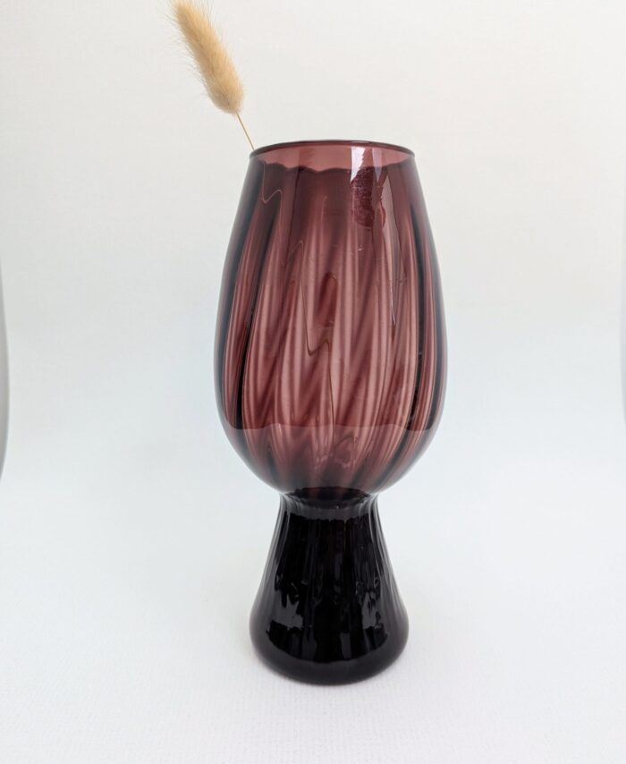 Vase Empoli Violet sur Pied – Verre Italien Années 50/60