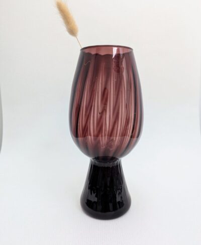 Vase Empoli Violet sur Pied – Verre Italien Années 50/60