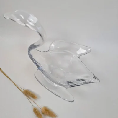 Cygne en cristal Vannes Le Chatel vintage contreplongée