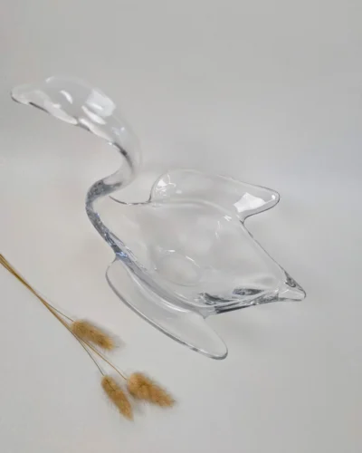 Cygne en cristal Vannes Le Chatel vintage contreplongée