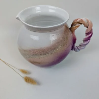 Broc en céramique vintage artisanale