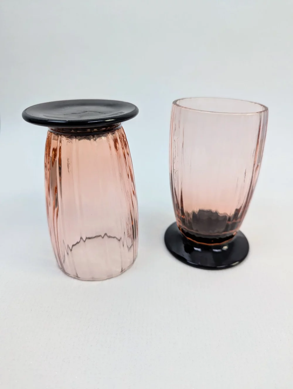 Art Deco pink crystal glasses - Image 3