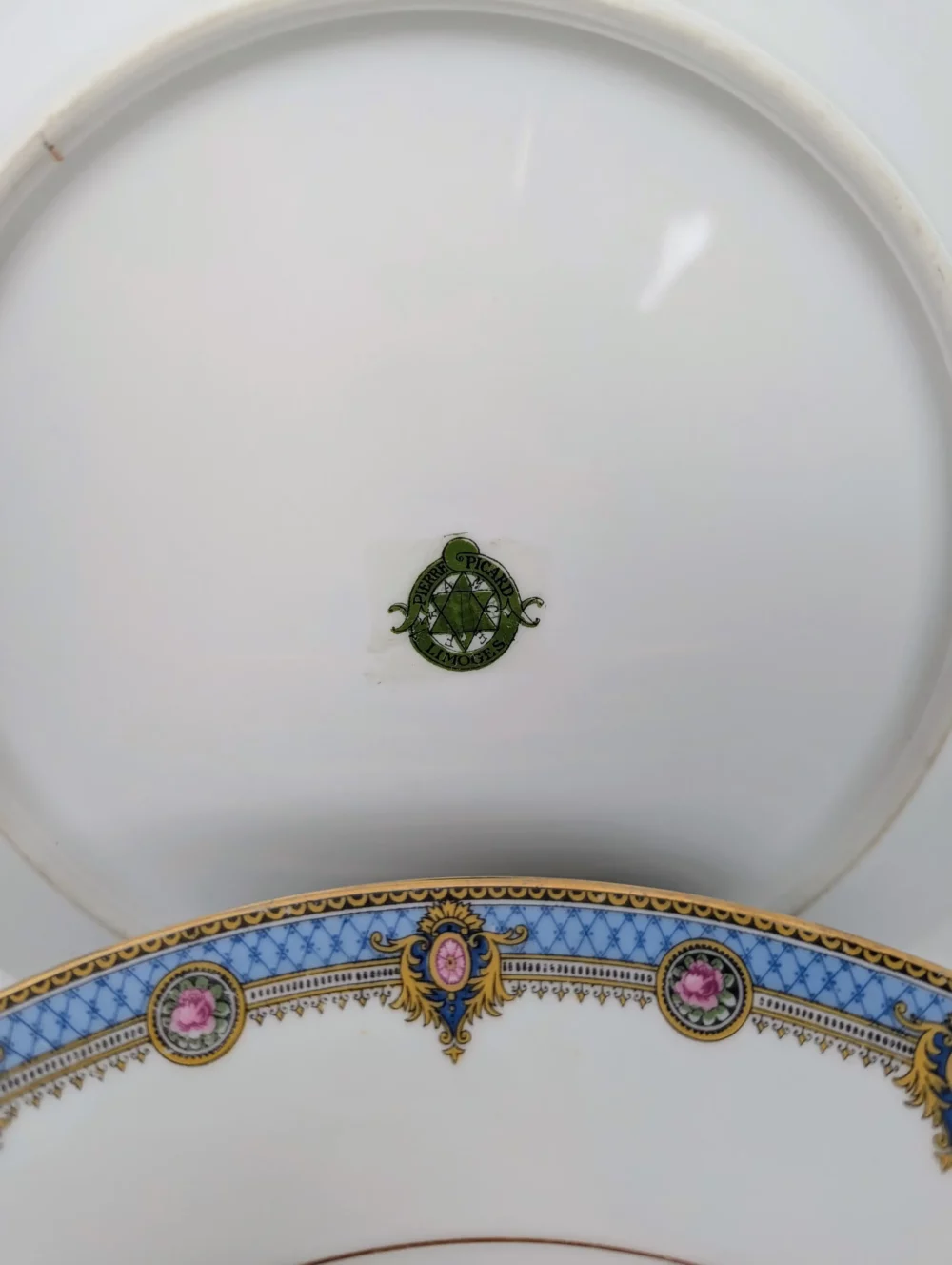 Set of 10 Limoges porcelain dinner plates - Image 5
