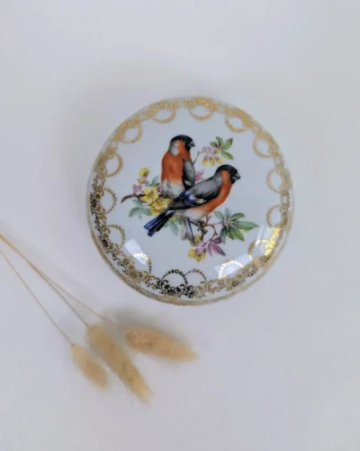 Boîte à bijoux en porcelaine de Limoges