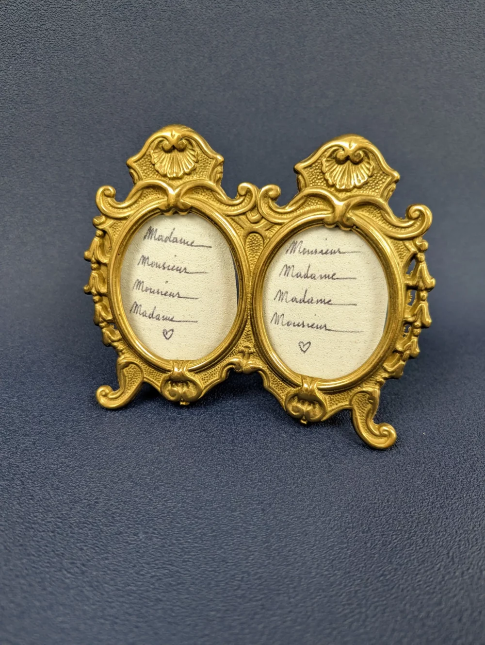 Cadre photo double en laiton – Image 5