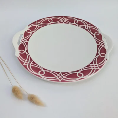 Plat à dessert Sarreguemines modèle Hauteville