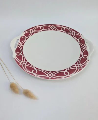 Plat à dessert Sarreguemines modèle Hauteville