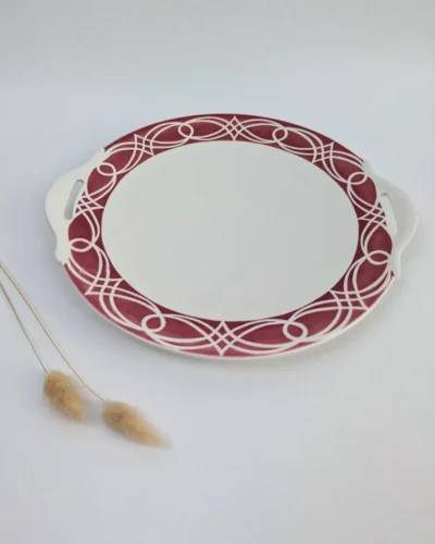 Plat à dessert Sarreguemines modèle Hauteville