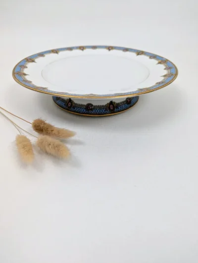 Plat à gâteaux en porcelaine de Limoges Robert Picard décoration vintage
