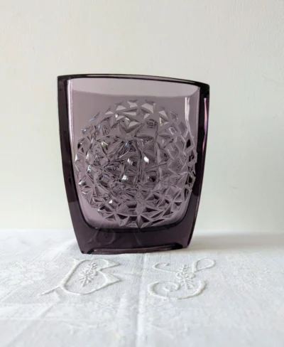 vase vintage en verre sklo union rudolf jurnikl