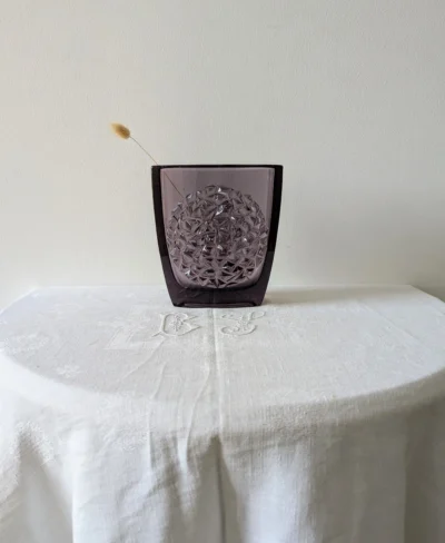 vase vintage en verre sklo union rudolf jurnikl