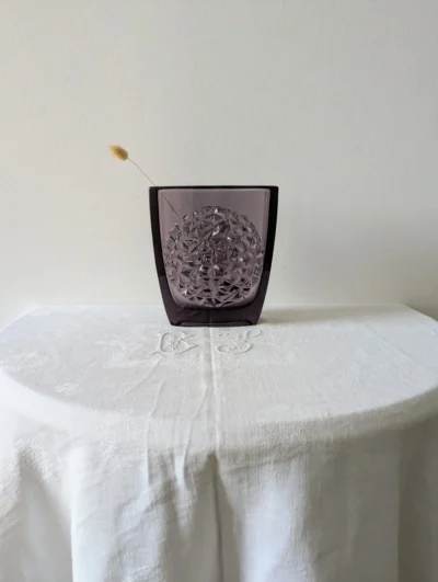 vase vintage en verre sklo union rudolf jurnikl
