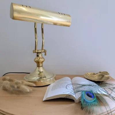 Lampe de bureau ou de piano en laiton doré