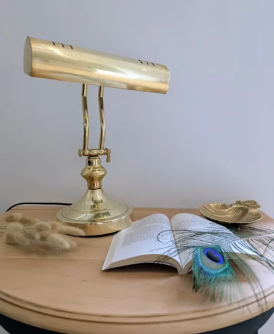 Lampe de bureau ou de piano en laiton doré