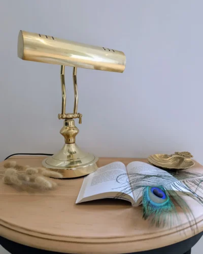 Lampe de bureau ou de piano en laiton doré