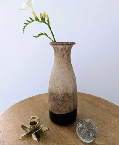 Vase vintage West Germany Scheurich KERAMIK en céramique marron