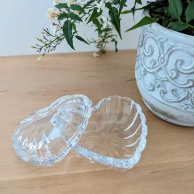 Boite en cristal en forme de cœur