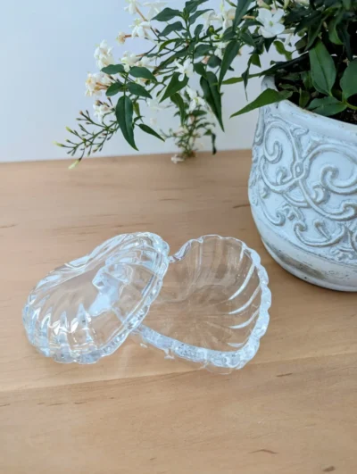 Boite en cristal en forme de cœur