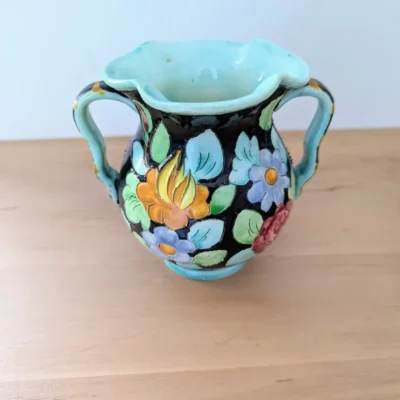 Petit vase en céramique coloré signé CERART Monaco