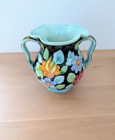 Petit vase en céramique coloré signé CERART Monaco