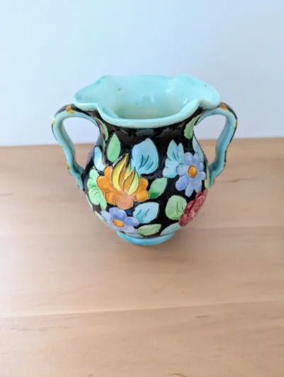 Petit vase en céramique coloré signé CERART Monaco
