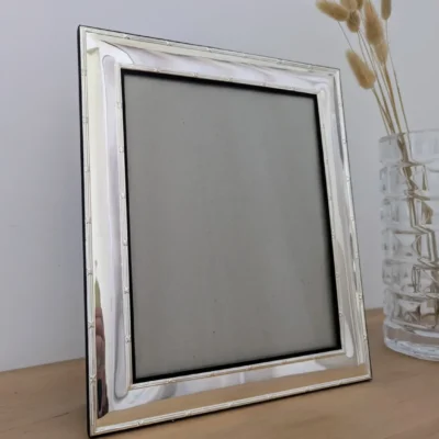 Cadre photo vintage plaqué argent Villa Brieg